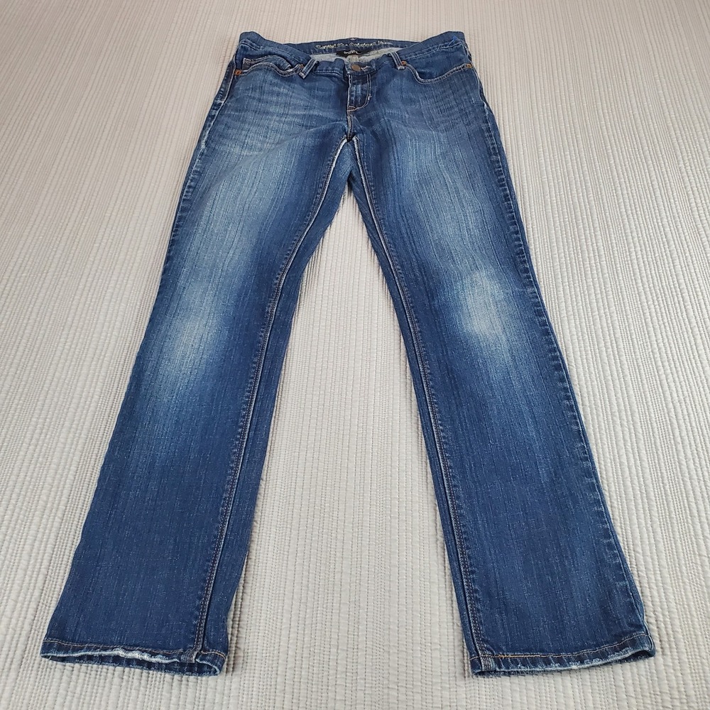 Levis 424 Straight Leg Jeans Blue Medium Wash Low Rise Y2K Denim Pants